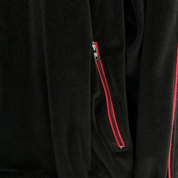 Nike Shaq Shaquille O’Neil Velour Track Jacket Size XL Dunk Black Red NBA Sports - Picture 5 of 7